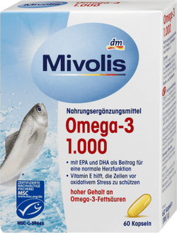 Omega-3 魚油1000mg 膠囊, 60粒